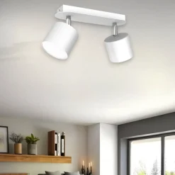 Selezionato da Mazzolaluce Lampada bianca da soffitto con faretti led orientabili