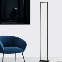 Selezionato da Mazzolaluce Lampada da terra moderna rettangolare nera led 36w 3000k design