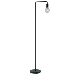 Selezionato da Mazzolaluce Lampada da terra nera minimalista per salotto h149 cm