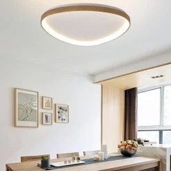 Selezionato da Mazzolaluce Plafoniera effetto legno led 38w 3000k design moderna fp