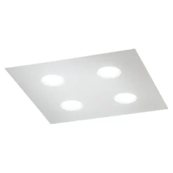 Affralux flet plafoniera led 4x9w moderna quadrata bianca