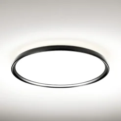 Vivida International Grande plafoniera rotonda nera da soggiorno led 55w 3000k 4000k atena vivida