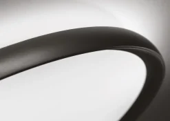 Vivida International Grande plafoniera rotonda nera da soggiorno led 55w 3000k 4000k atena vivida