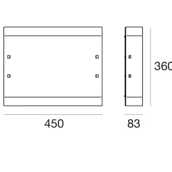 Linea Light Plafoniera led 30w 3000k in vetro moderna mille sb