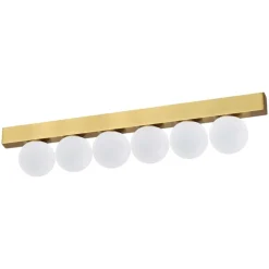 Ideal Lux Plafoniera led 18w 3000k ping pong pl6 ottone sfere bianche