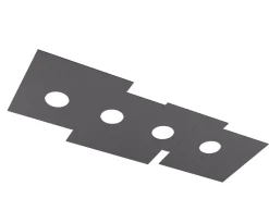 Top Light Plafoniera moderna antrancite plate per soggiorno