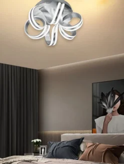 Selezionato da Mazzolaluce Plafoniera per camera da letto moderna nichel